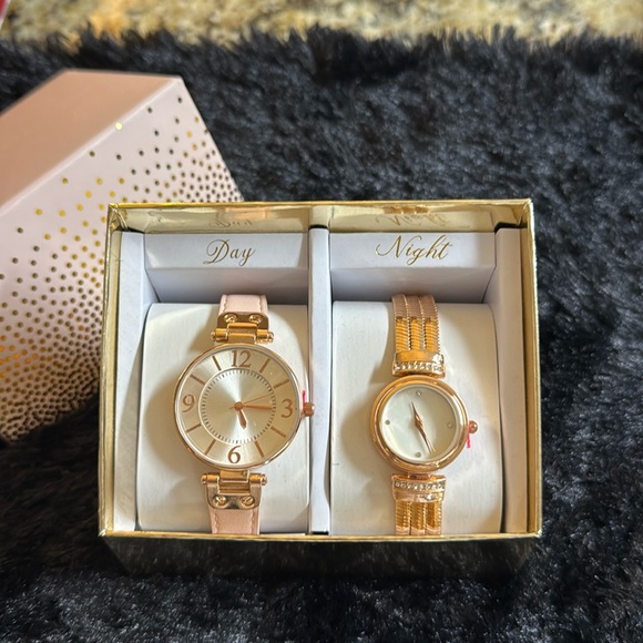 Cato Accessories - Watch gift 2piece set rose gold